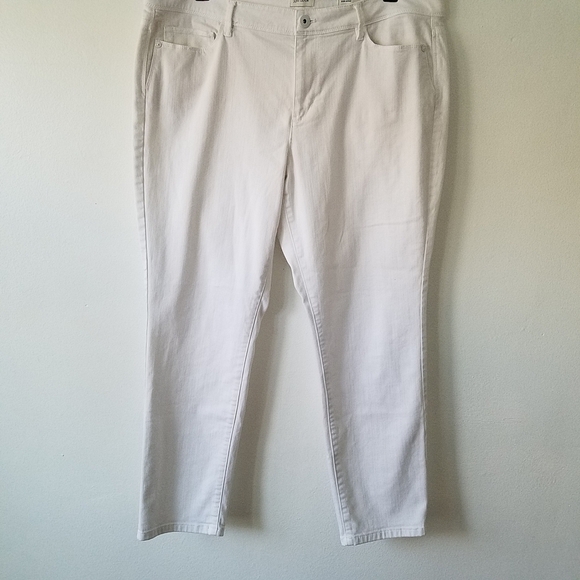 J.JILL Denim Authentic Fit Slim Ankle White Jeans Size 16 - Picture 6 of 13